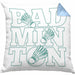Lustige Badminton Kissen mit Füllung 40x40 Geschenk für Badmintonspieler Badminton Lehrer Coach Trainer Geschenkidee (Grau) Blau Trendation