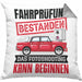 Führerschein Bestanden Geschenk Kissen mit Füllung 40x40 Bestandener Führerschein Das Fotoshooting Kann Beginnen Fahrschule (Grau) Grau Trendation