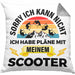 Scooter Roller Fahrer Geschenk Kissen mit Füllung 40x40 Scooterfahrer Geschenkidee Scooting Geschenkidee Jungs Profi Scooterfahrer Pro Grafik Stunts (Grau) Grau Trendation