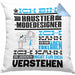 Haustier-Modedesigner Geschenk Kaffee-Kissen mit Füllung 40x40 Geschenkidee für Haustier-Modedesigner Ich Bin Haustier-Modedesigner Ich Kann Es Dir Erklären Jedoch Nicht Für Dich Verstehen Spruch Lustig (Grau) Blau Trendation