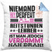 Reitstundenlehrer Geschenk Kissen mit Füllung 40x40 Lustige Geschenkidee für Reitstundenlehrer Geburtstag Niemand Ist Perfekt Aber Als Reitstundenlehrer Ist Man Nah Dran (Grau) Blau Trendation