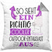 So Sieht Ein Richtig Cooler Outdoor-Enthusiast Aus Geschenk Kissen mit Füllung 40x40 Lustiger Spruch Geschenkidee (Grau) Grau Trendation