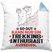 Trekking-Enthusiast Geschenk Kissen mit Füllung 40x40 So Gut Kann Nur Ein Trekking-Enthusiast Aussehen Geschenkidee (Grau) Blau Trendation