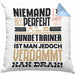 Hundetrainer Geschenk Kissen mit Füllung 40x40 Lustige Geschenkidee für Hundetrainer Geburtstag Niemand Ist Perfekt Aber Als Hundetrainer Ist Man Nah Dran (Grau) Blau Trendation