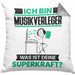 Musikverleger Kissen mit Füllung 40x40 Geschenk für Musikverleger Geburtstag Lustiger Spruch Was Ist Deine Superkraft (Grau) Grau Trendation