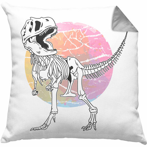 Dinosaurier Kissen mit Füllung 40x40 Geschenk Skelett Kissen mit Füllung 40x40 Geschenk Dino T-Rex Geschenk Für Jungs (Grau) Grau Trendation