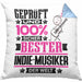 Indie-Musiker Geschenk Lustiger Spruch für Indie-Musiker Geschenkidee Bester Indie-Musiker Der WeltKissen mit Füllung 40x40 (Grau) Blau Trendation