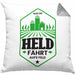 Lustige Kissen mit Füllung 40x40 für Landwirte Bauern Geschenk Spruch Nur Ein Held Fährt Aufs Feld (Grau) Grau Trendation