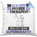 Pferdetherapeut Kissen mit Füllung 40x40 Geschenk für Pferdetherapeut Geburtstag Lustiger Spruch Was Ist Deine Superkraft (Grau) Blau Trendation