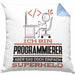 Programmierer Geschenk Kissen mit Füllung 40x40 Ich Bin Programmierer Aber Sag Doch Einfach Superheld Lustige Geschenkdiee für Programmierer (Grau) Blau Trendation
