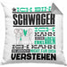 Schwager Geschenk Kaffee-Kissen mit Füllung 40x40 Geschenkidee für Schwager Ich Bin Schwager Ich Kann Es Dir Erklären Jedoch Nicht Für Dich Verstehen Spruch Lustig (Grau) Grau Trendation