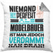 Modelbauer Geschenk Kissen mit Füllung 40x40 Lustige Geschenkidee für Modelbauer Geburtstag Niemand Ist Perfekt Aber Als Modelbauer Ist Man Nah Dran (Grau) Grau Trendation