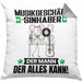 Musikgeschäftsinhaber Kissen mit Füllung 40x40 Geschenk für Musikgeschäftsinhaber Der Mann Der Alles Kann Geschenkidee zum Geburtstag (Grau) Grau Trendation