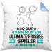 Ultimate-Frisbee-Spieler Geschenk Kissen mit Füllung 40x40 So Gut Kann Nur Ein Ultimate-Frisbee-Spieler Aussehen Geschenkidee (Grau) Blau Trendation