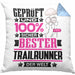 Trailrunner Geschenk Lustiger Spruch für Trailrunner Geschenkidee Bester Trailrunner Der WeltKissen mit Füllung 40x40 (Grau) Blau Trendation