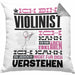Violinist Geschenk Kissen mit Füllung 40x40 Geschenkidee für Violinist Geburtstag Lustig Ich Bin Violinist Ich Kann Es Dir Erklären Aber Nicht Für Dich Verstehen (Grau) Grau Trendation