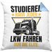 LKW Fahrer Geschenk Kissen mit Füllung 40x40 Lastkraftwagen-Fahrer Geschenkidee Lustiger Spruch Studieren Kann Jeder LKW Fahren Nur Die ELite (Grau) Blau Trendation