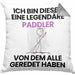 Paddler Geschenk Kissen mit Füllung 40x40 Lustige Geschenkidee Geburtstag für Paddler Ich Bin Dieser Legendäre Paddler Von Dem Alle Geredet Haben (Grau) Grau Trendation