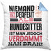 Hundesitter Geschenk Kissen mit Füllung 40x40 Lustige Geschenkidee für Hundesitter Geburtstag Niemand Ist Perfekt Aber Als Hundesitter Ist Man Nah Dran (Grau) Blau Trendation