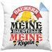 Bauherr Kissen mit Füllung 40x40 Geschenk Bauherr Meine Baustelle Meine Regeln (Grau) Blau Trendation