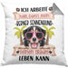 Berner Sennen Besitzer Kissen mit Füllung 40x40 Geschenk Lustiger Spruch Geschenkidee Ich Arbeite Hart Damit Mein Berner Sennen Seinen Traum Leben Kann (Grau) Grau Trendation