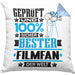 Filmfan Geschenk Lustiger Spruch für Filmfan Geschenkidee Bester Filmfan Der WeltKissen mit Füllung 40x40 (Grau) Blau Trendation