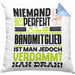 Bandmitglied Geschenk Kissen mit Füllung 40x40 Lustige Geschenkidee für Bandmitglied Geburtstag Niemand Ist Perfekt Aber Als Bandmitglied Ist Man Nah Dran (Grau) Blau Trendation