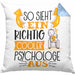Psychologe Kissen mit Füllung 40x40 Geschenk So Sieht Ein RIchtig Cooler Psychologe Aus Geschenkidee Lustiger Spruch Geburtstag (Grau) Blau Trendation