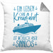 Kissen mit Füllung 40x40 Kreuzfahrt Lustiges Geschenk Kreuzfahrt-Fans Schiffsmotiv Spruch (Grau) Grau Trendation