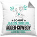 Rodeo-Cowboy Geschenk Kissen mit Füllung 40x40 So Gut Kann Nur Ein Rodeo-Cowboy Aussehen Geschenkidee (Grau) Grau Trendation