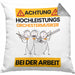 Orchestermusiker Kissen mit Füllung 40x40 Geschenk Lustiger Spruch Geschenkidee für Orchestermusiker Achtung Hochleistungs Orchestermusiker Bei Der Arbeit (Grau) Grau Trendation