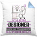 Designer Geschenk Kissen mit Füllung 40x40 Ich Bin Designer Aber Sag Doch Einfach Superheld Lustige Geschenkdiee für Designer (Grau) Blau Trendation