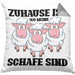 Lustige Kissen mit Füllung 40x40 Schaf Liebhaber Hirte Geschenk zum Geburtstag (Grau) Grau Trendation