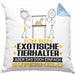 ExotischeTierhalter Geschenk Kissen mit Füllung 40x40 Ich Bin ExotischeTierhalter Aber Sag Doch Einfach Superheld Lustige Geschenkdiee für ExotischeTierhalter (Grau) Blau Trendation