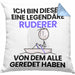 Ruderer Geschenk Kissen mit Füllung 40x40 Lustige Geschenkidee Geburtstag für Ruderer Ich Bin Dieser Legendäre Ruderer Von Dem Alle Geredet Haben (Grau) Blau Trendation