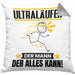 Ultraläufer Kissen mit Füllung 40x40 Geschenk für Ultraläufer Der Mann Der Alles Kann Geschenkidee zum Geburtstag (Grau) Grau Trendation