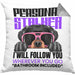 Rottweiler Besitzerin Kissen mit Füllung 40x40 Geschenk Lustiger Spruch Geschenkidee Personal Stalker (Grau) Grau Trendation