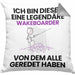 Wakeboarder Geschenk Kissen mit Füllung 40x40 Lustige Geschenkidee Geburtstag für Wakeboarder Ich Bin Dieser Legendäre Wakeboarder Von Dem Alle Geredet Haben (Grau) Grau Trendation