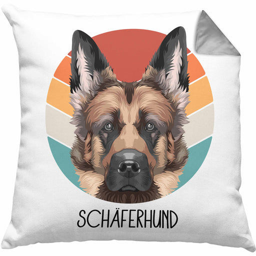 Schäferhund Besitzer Kissen mit Füllung 40x40 Geschenk Lustiger Spruch Geschenkidee Schäferhund Mama Papa (Grau) Grau Trendation