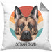 Schäferhund Besitzer Kissen mit Füllung 40x40 Geschenk Lustiger Spruch Geschenkidee Schäferhund Mama Papa (Grau) Grau Trendation