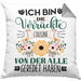 Cousine Kissen mit Füllung 40x40 Geschenk Lustiger Spruch Geschenkidee Ich Bin Die Verrückte Cousine Von Der Alle Geredet Haben (Grau) Grau Trendation