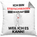 Stiefschwager Geschenk Kissen mit Füllung 40x40 Lustiger Spruch Ich Bin Stiefschwager Warum Weil Ich Es Kann Geschenkidee Bester Stiefschwager Geburtstag (Grau) Grau Trendation