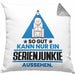 Serienjunkie Geschenk Kissen mit Füllung 40x40 So Gut Kann Nur Ein Serienjunkie Aussehen Geschenkidee (Grau) Grau Trendation