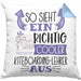So Sieht Ein Richtig Cooler Kiteboarding-Lehrer Aus Kissen mit Füllung 40x40 Geschenk für Kiteboarding-Lehrer Geburtstag Geschenkdiee (Grau) Blau Trendation
