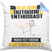 Outdoor-Enthusiast Kissen mit Füllung 40x40 Geschenk für Outdoor-Enthusiast Geburtstag Lustiger Spruch Was Ist Deine Superkraft (Grau) Blau Trendation