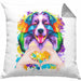 Australian Shepherd Besitzer Farbe Love Kissen mit Füllung 40x40 Geschenk Lustiger Spruch Geschenkidee Australian Shepherd Besitzerin (Grau) Grau Trendation