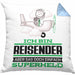 Reisender Geschenk Kissen mit Füllung 40x40 Ich Bin Reisender Aber Sag Doch Einfach Superheld Lustige Geschenkdiee für Reisender (Grau) Blau Trendation