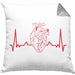 Kardiologe Geschenk Kissen mit Füllung 40x40 Herzschlag Ekg Herz Kardiologie (Grau) Grau Trendation