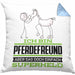 Pferdefreund Geschenk Kissen mit Füllung 40x40 Ich Bin Pferdefreund Aber Sag Doch Einfach Superheld Lustige Geschenkdiee für Pferdefreund (Grau) Blau Trendation