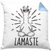Llama Meditations-Kissen mit Füllung 40x40 Geschenk für Meditationsliebhaber Meditieren (Grau) Blau Trendation